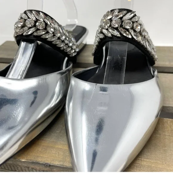 SCB Collection by Suecomma Bonnie Crystal Embellished Mules - Picture 8 of 15